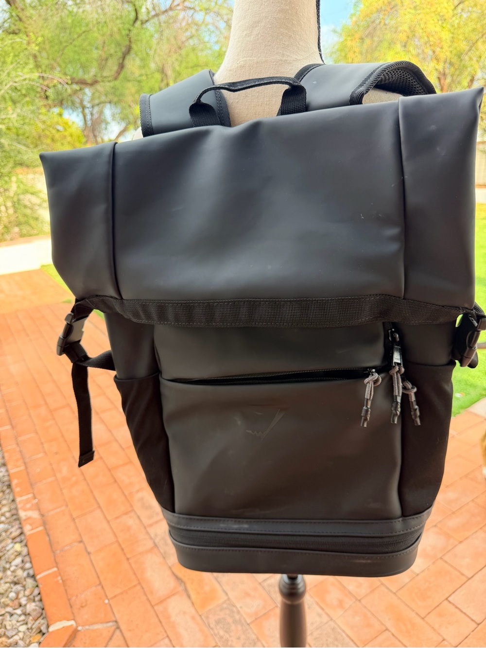 Gymshark Black Roll-Top Backpack-like new!!!